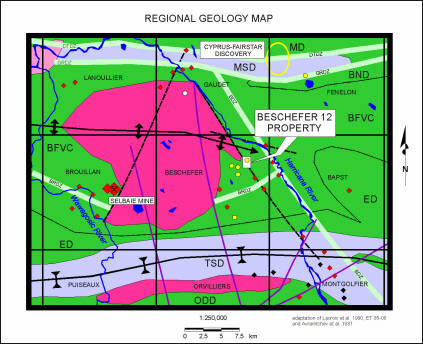 Map of Beschefer Property